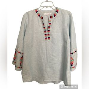 Ladies Foxcroft NYC embroidered tunic size 14